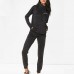 Women Charcoal Grey Fleece Loungewear Tracksuit